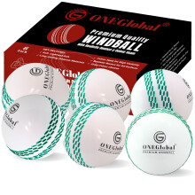 ONEGlobal Premium Windball Soft Cricket Ball | Durable & Safe, Colour Seam, True Bounce & Swing | Wind Ball for Outdoor & Indoor Practice, Coaching,