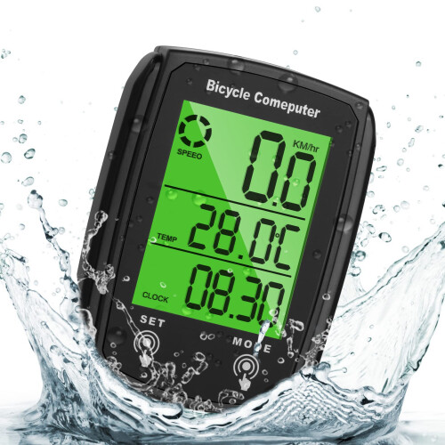 URAQT Bike Computer, Universal 19 Functions IP54 Waterproof Bicycle