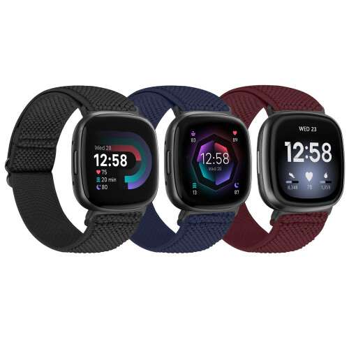 TumpCez Elastic Nylon Strap Compatible with Fitbit Versa 4Fitbit Sense 2Fit