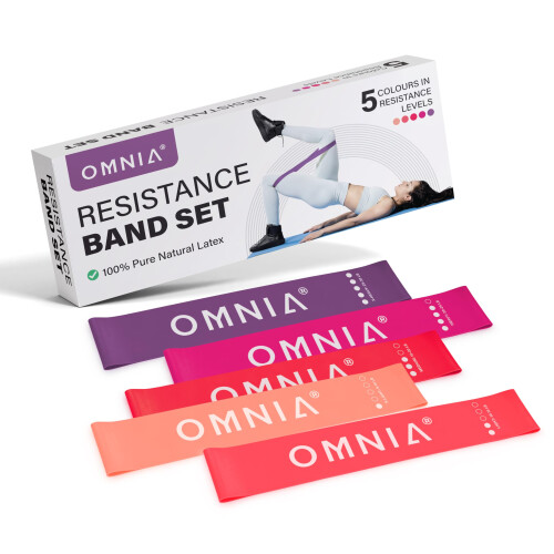 OMNIA Resistance Bands Set for Home Workouts – Durable Exercise Bands for S