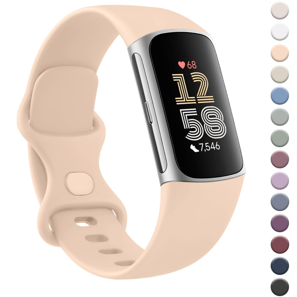 Ak Strap For Fitbit Charge 65 Silicone Sport Classic Soft Replacement Band 4848157467125