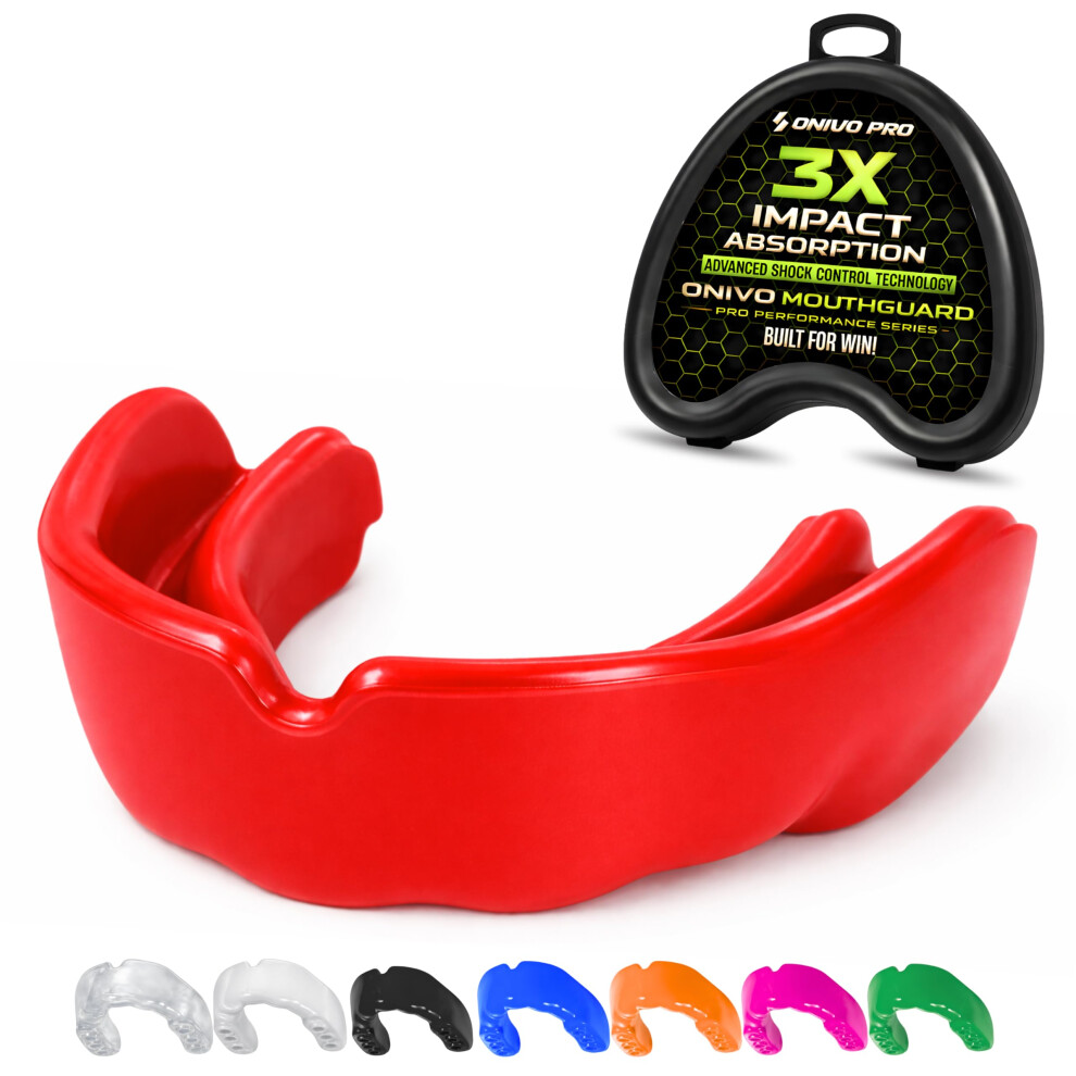 Onivo Pro Mouthguard For Adults Kids 11 Gum Shield With Case Boil And Bite Mouth Gua