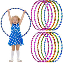 FlickBuyz Hula Hoop Multicolor Fitness Hula Hoops Plain and Glitter 55cm