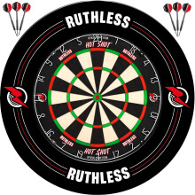 Ruthless Hot Shot Dart Board Surround Home Centre  Complete Darts Package I