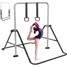 FBSPORT Gymnastics Bar with Mat Folding Horizontal Bar Gymnastics Equipment