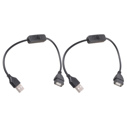 Câble de commutation d'alimentation USB mâle à femelle,-Noir