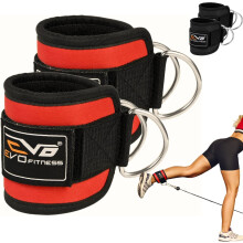 EVO PAIR Pulley Cable Machines Attachment Neoprene Ankle Cuff Gym Straps We