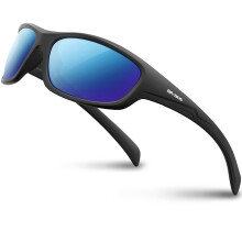 RIVBOS Mens Polarized Sunglasses TR90 Unbreakable Frame RB831 32Black Ice B