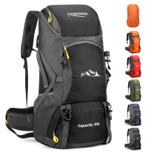 jianyana Hiking Backpack Waterproof 50L Foldable Rucksack Durable Lightweig