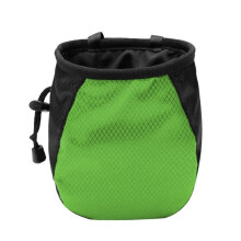 FUZVOL Climbing Chalk Bag Green Bucket Magnesium Chalk Bag with Belt Adjustable Pocket and Drawstring for Climbing Rock Outdoor Bouldering