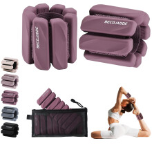 BECOJADDE Ankle Weights for Women Men Set of 2 09 Kg Each Adjustable Wrist