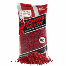 Fjuka Red SqueezReady Method Pellet 500g  Readyprepped 2mms  Carp F1s tench