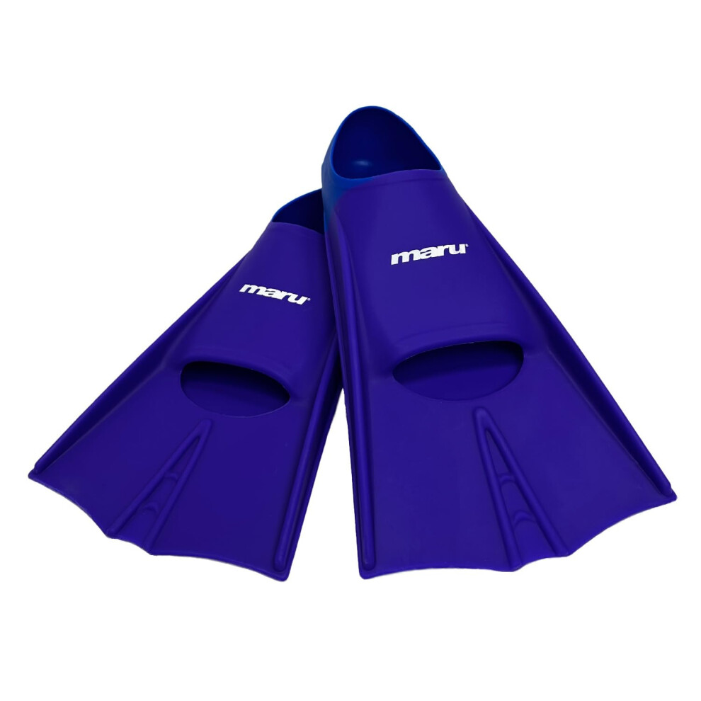 Maru Training Fins – Purpleblue Uk 79 Eu 4143 – Short Silicone Swimming Fin