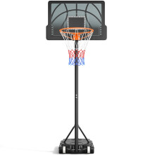 Basketball Hoop Outdoor, Yohood Basketball Hoop and Stand Portable Adjustable Height Net Set System on Wheels Sturdy Backboard for Game Park Garden I