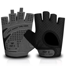 WFX Weight Lifting Gym Gloves Fitness Workout Breathable Ladies Gloves Non-Slip Silicone Padded Palm Protection Elasticated Strength Training Equipme