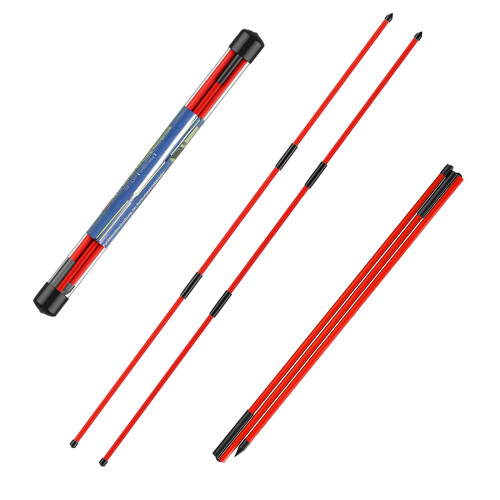 flintronic Golf Alignment Stick, 2PCS Golf Practice Training Aid, Collapsible Golf Practice Rods for Aiming, Putting, Full Swing, Posture Corrector,