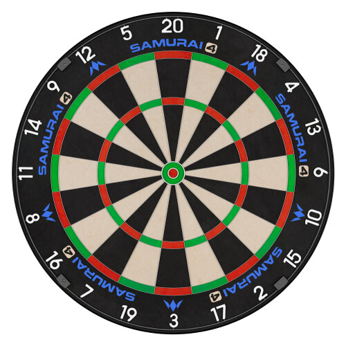 Mission Darts  Samurai 4  Professional Bristle Dartboard  Knife Wire  White