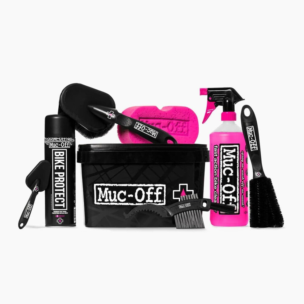 Photos - Bike Tool Muc-Off 8 in 1 Bike Cleaning Kit - Cleaning Bundle with Nano Tech Bike Cleaner, Bike Spray, Cleaning Brushes and Storage Tub
