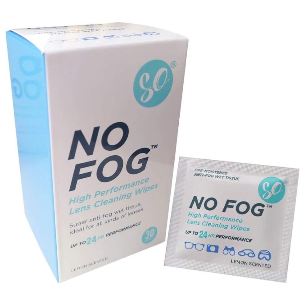 So White No Fog By High Performance Lens Cleaning Wipes 30 Wipes