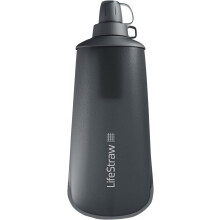 LifeStraw Peak Series - Collapsible Squeeze Bottle Water Filter System – 1L for Trail Running, Through Hiking, Travel, Cycling, and Fishing