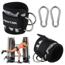 Fentar 2Pcs Adjustable Ankle Cuffs for Cable Machine Comfortable Gym Straps