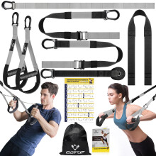Suspension Trainer Sling Trainer Set with Door Anchor for a Full Body Worko