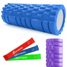 Foam Roller Blue with 3 Resistance Level Bands Lightweight Foam Rollers fo