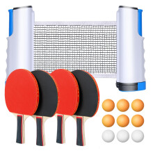 Flintronic Table Tennis Set Portable Table Tennis Set with 4 Ping Pong Rack