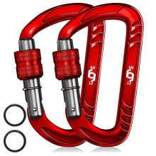 Rhino Produxs 12kN Heavy Duty Lightweight Carabiner Clips with keyrings Ex