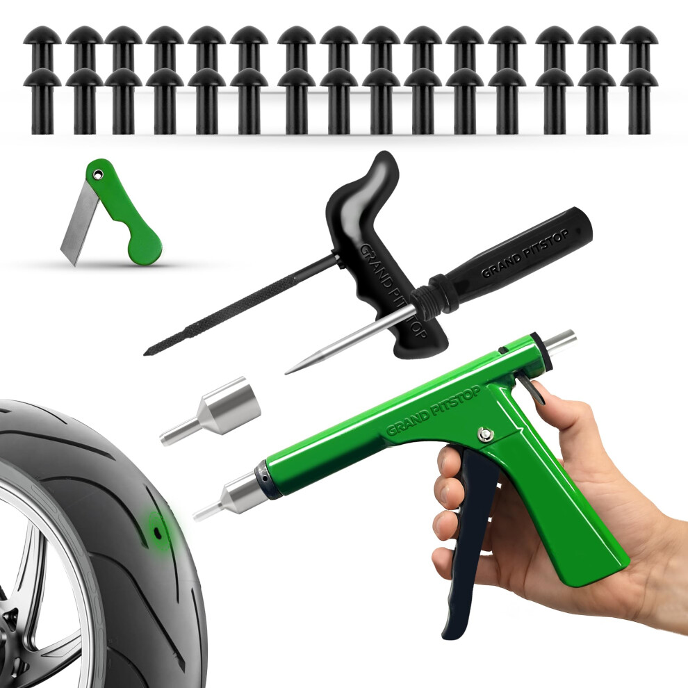 Grand Pitstop 36 Pcs Tubeless Tire Gun Puncture Repair Kit With Mushroom Pl 81892860