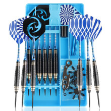 CareGames 6 Pack Steel Tip Darts Professional 24g Metal Dart Set with 12 Da