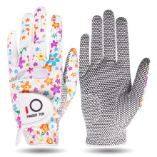 FINGER TEN Golf Gloves Ladies Left Right Hand Non-Slip (XL, Right,Colorful)