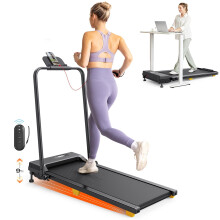 UREVO Treadmills for Home Foldable Walking Pad with Incline 9 Folding Tread