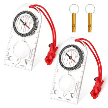 Flintronic 2PCS Navigation Compass Hiking Compass with Luminous Function Wa