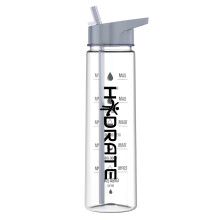 HYDRATE 900ml Water Bottle with Straw  Clear BPAfree Tritan Motivational Ti