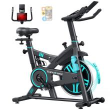 【2026 Upd】Toputure Exercise Bike with APP and Heart Rate, Shock