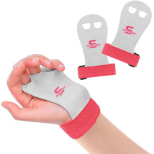 Leather Palm Hand Grips Gymnastic Pull-up Training Palm Protector for Kids Children Wrist Straps Workout Strong Support Heavy Duty Junior Palm Protect