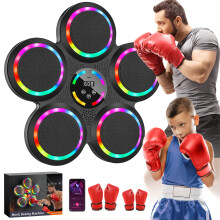OUOAENR Music Boxing Machine, Wall Mounted, 2 Pairs Boxing Gloves