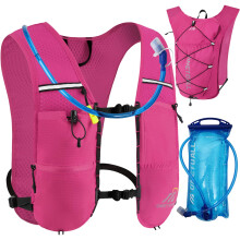 ONETOALL Running Vest Women with Water Bladder 2L 6L Reflective Hydration B