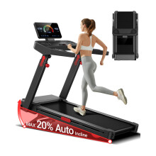 Foldable Treadmills for Home with 20 Auto Incline 14KMH Treadmill with Hand