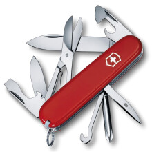 Victorinox Super Tinker Couteau de Poche Suisse, Léger, Multitool, 14 Fonctions, Lame, Ouvre Boite, Rouge, Blister