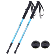 2 X Hikehobby Antishock With Handle Trekking Walking Hiking Stick Pole lig