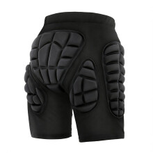 TOMSHOO Padded Protective Shorts for Adult Black S
