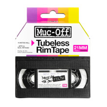 Muc Off Tubeless Rim Tape - Pressure-Sensitive Semi-Transparent Rim Tape for Tubeless Bike Tyre Setups - Extreme Strength and Durability - 10m Roll w