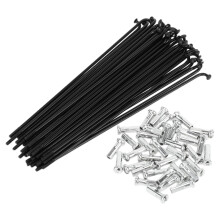 Motoforti Universal Bicycle Spokes Bike Wheel Spokes 14G 145mm Length Carbon Steel Black 1 Set