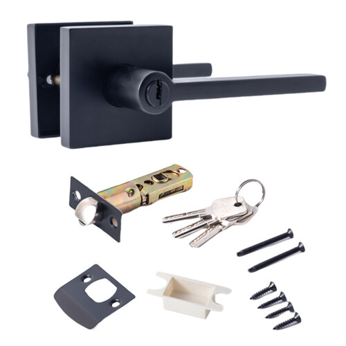 Waterproof and AntiRust Door Handle Lock Entry Door-Black