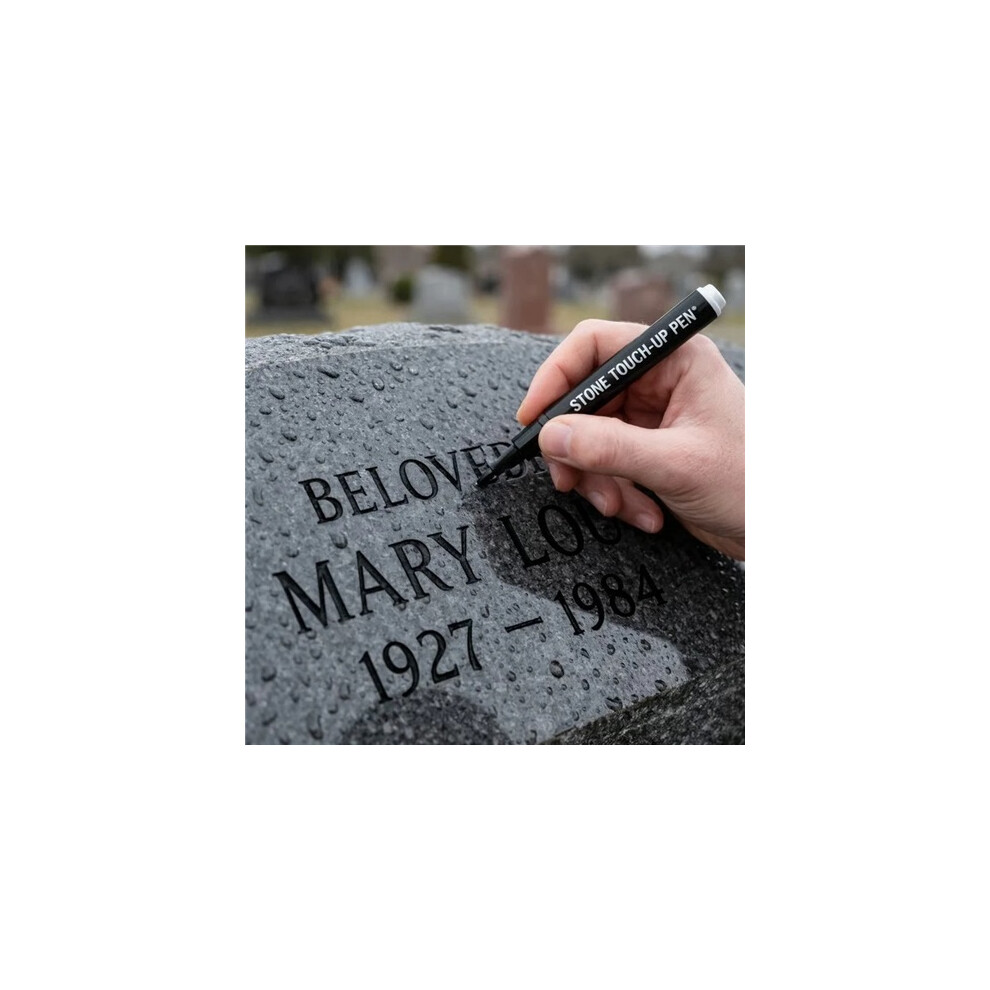 (Black) Golden Tombstone Marker Pen, for Restoring Faded Grave Inscriptions, Waterproof