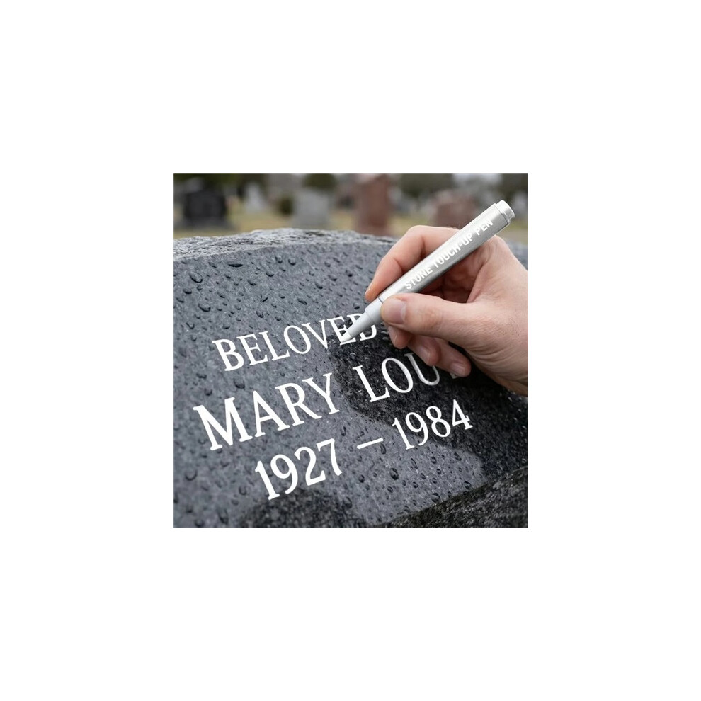 (Silver) Golden Tombstone Marker Pen, For Restoring Faded Grave Inscriptions, Waterproof Silver