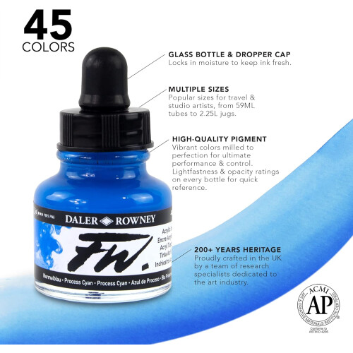 Daler-Rowney FW Acrylic Ink 29.5ml Emerald Green 2