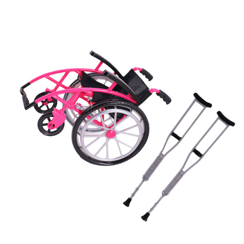 Jouet de Simulation de fauteuil roulant pour enfants, avec-Rose